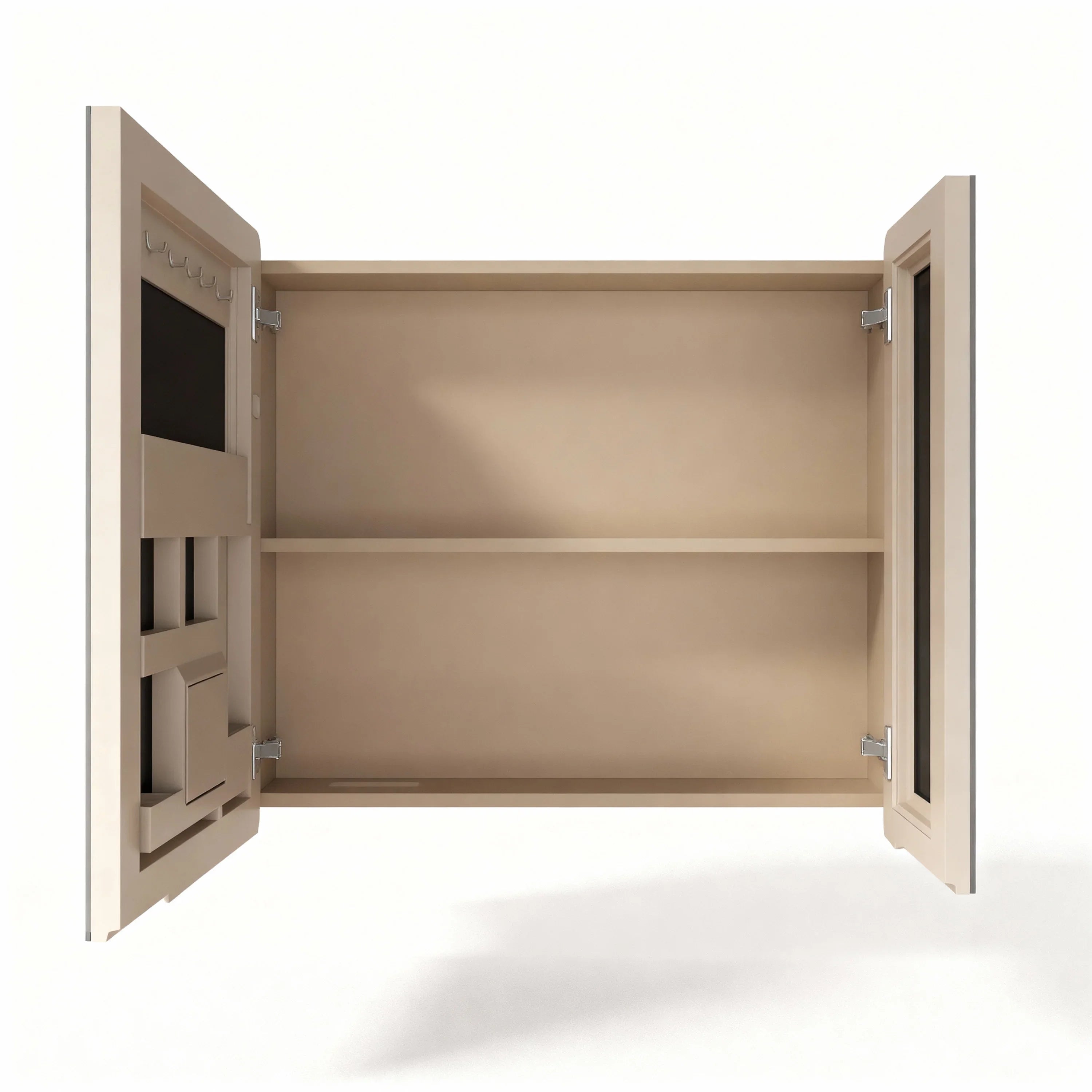 Bundle and Save: 32" Brown Grey Wall Hung Bathroom Vanity with LED Medicine Cabinet