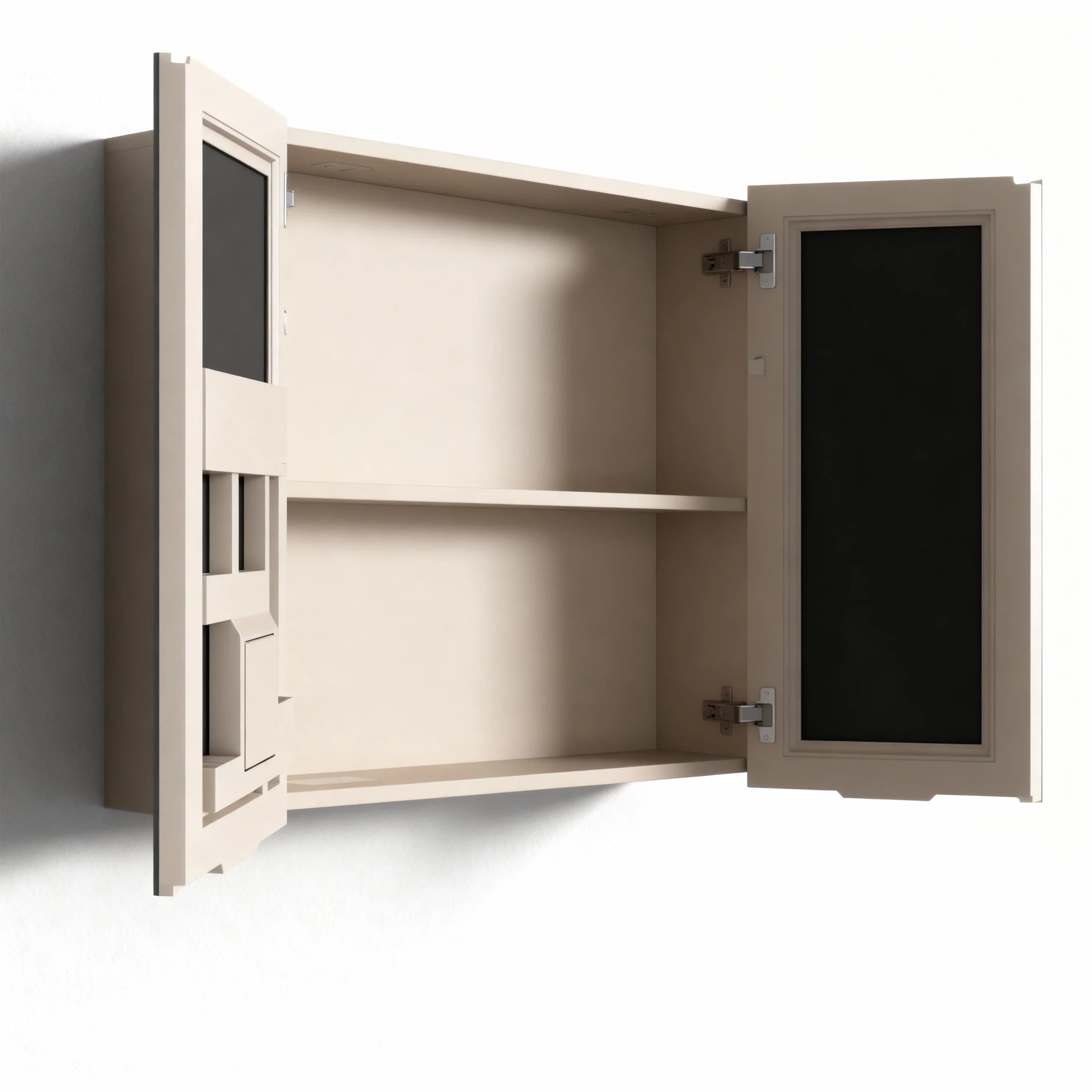 30" Brown Grey LED Medicine Cabinet with Soft-Close Doors