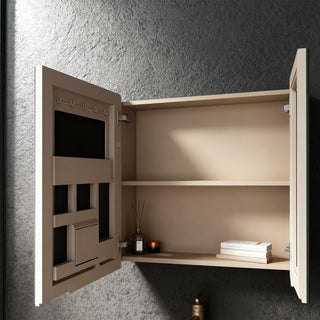 Lacey Green 30" Brown Grey LED Medicine Cabinet