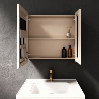 Lacey Green 30" Brown Grey LED Medicine Cabinet