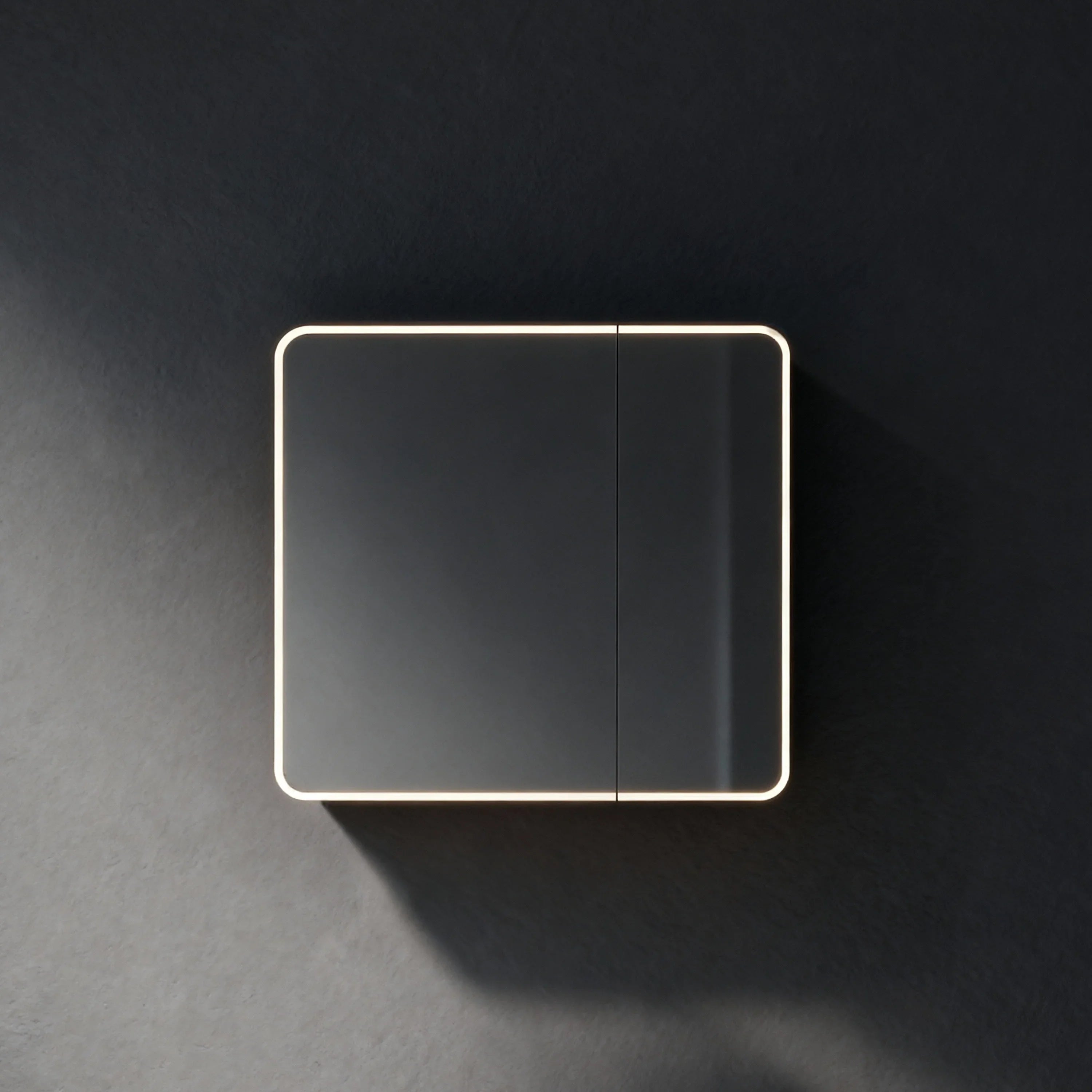 Bundle and Save: 32" Brown Grey Wall Hung Bathroom Vanity with LED Medicine Cabinet