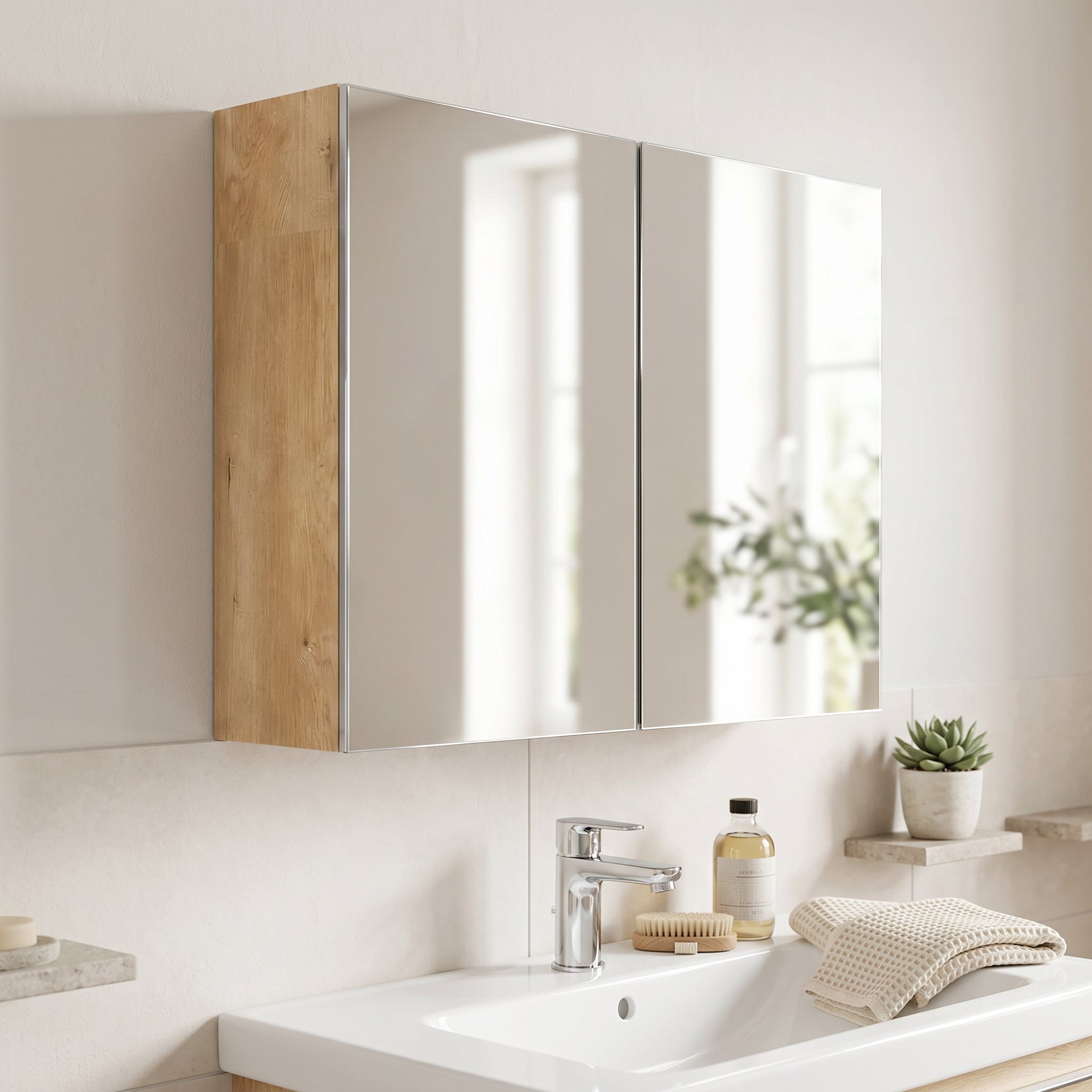 30" Frosted Oak Medicine Cabinet