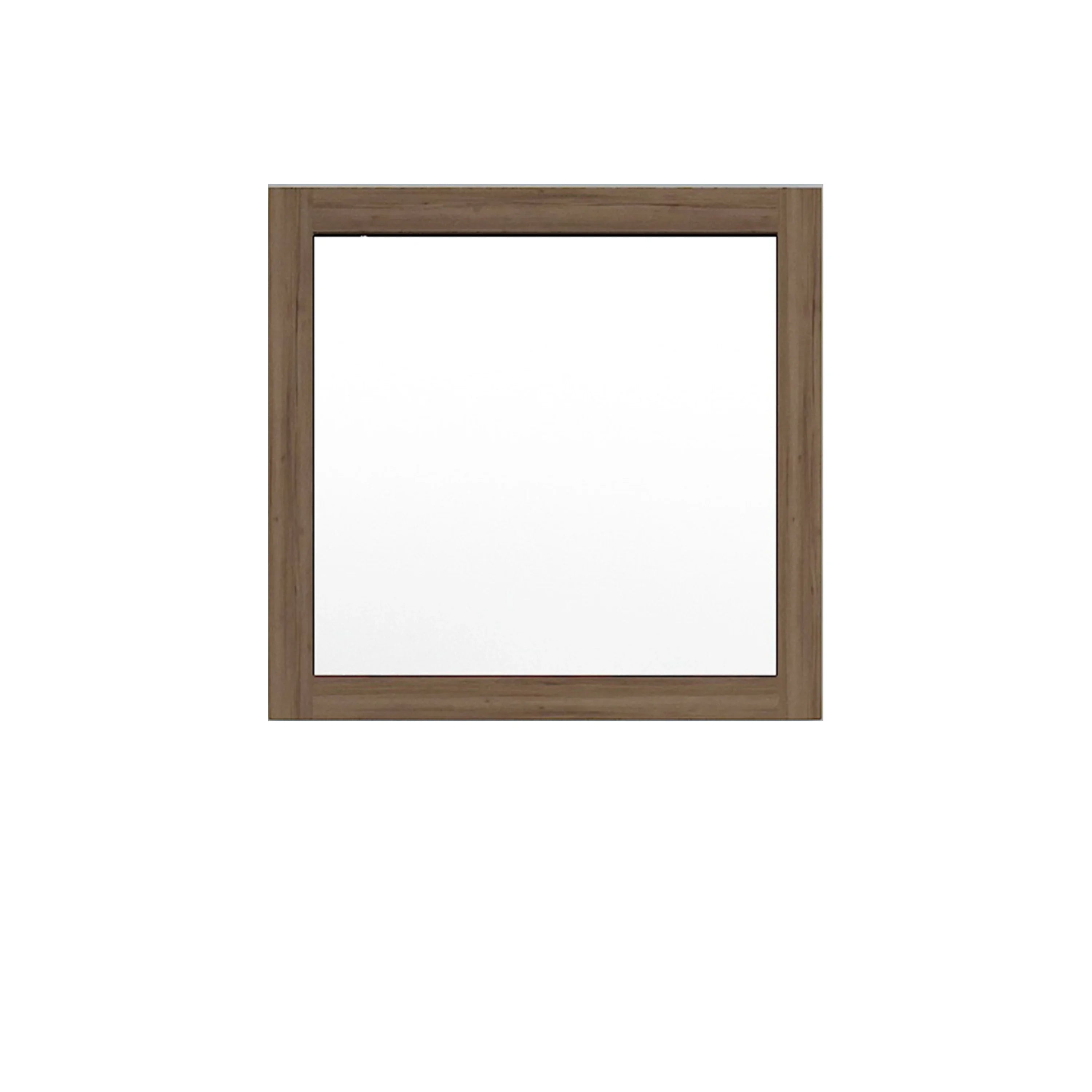Miroir Rectangulaire Encadré en Chêne Givré 30" - Conçu pour Installation Horizontale & Verticale