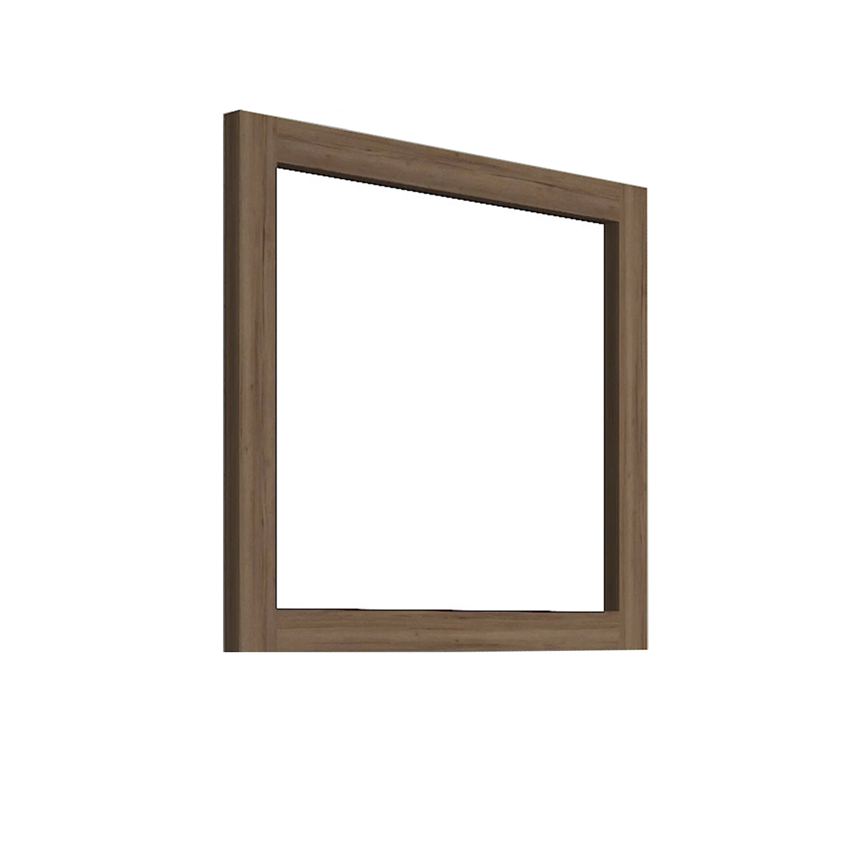 30" Frosted Oak Rectangular Framed Bathroom Mirror - Horizontal & Vertical Installation