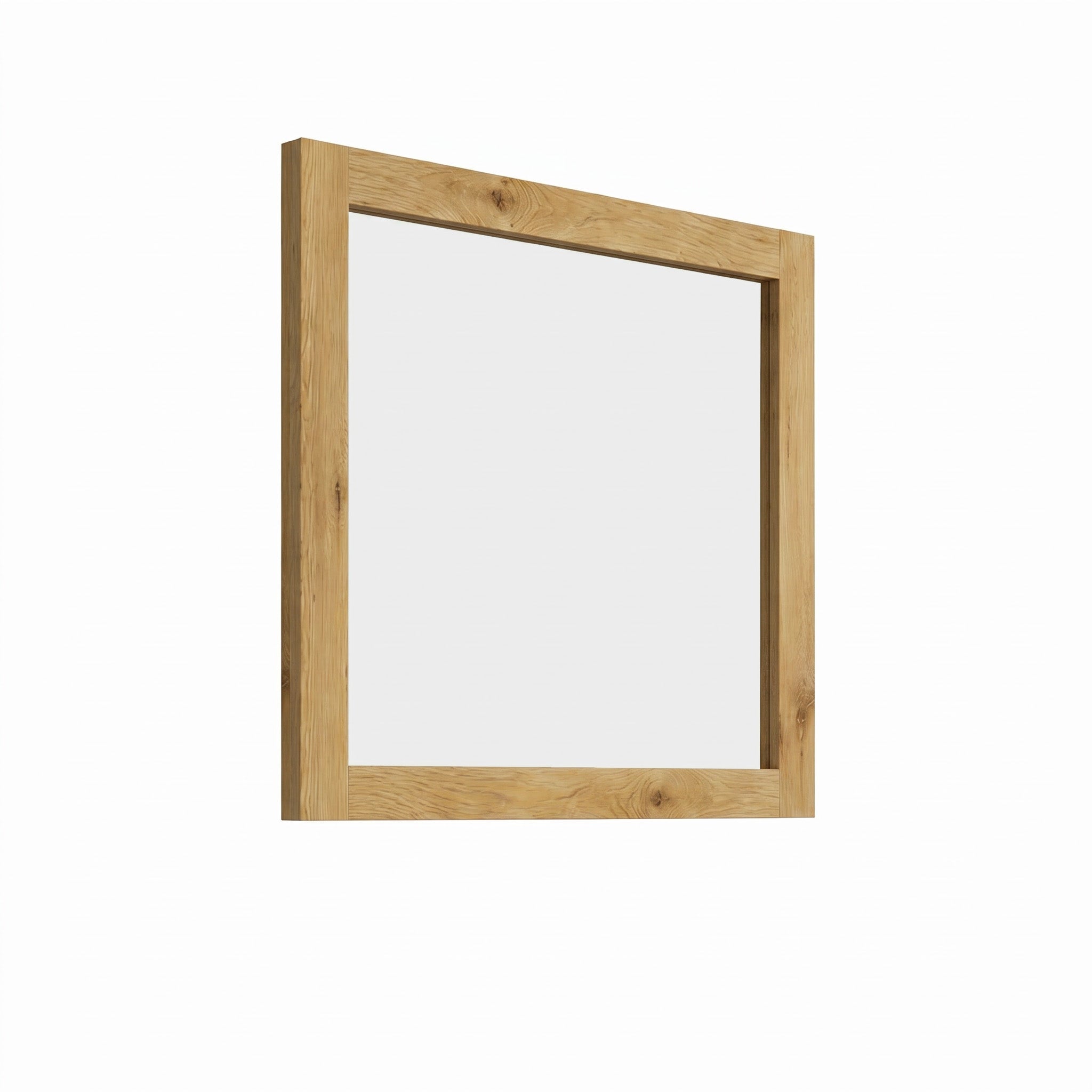 30" Frosted Oak Rectangular Framed Bathroom Mirror - Horizontal & Vertical Installation