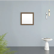30" Frosted Oak Rectangular Framed Bathroom Mirror - Horizontal & Vertical Installation