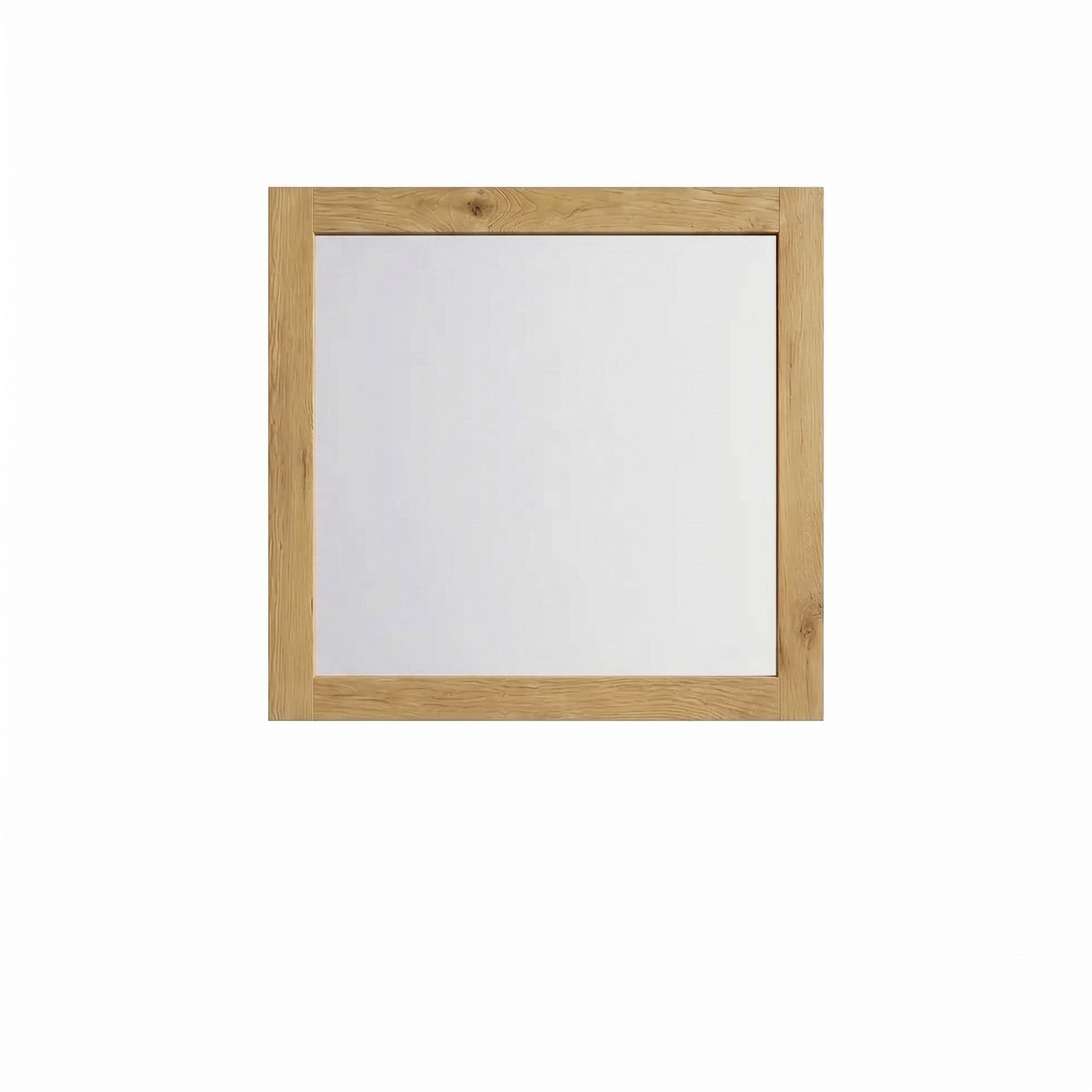 30" Frosted Oak Rectangular Framed Bathroom Mirror - Horizontal & Vertical Installation
