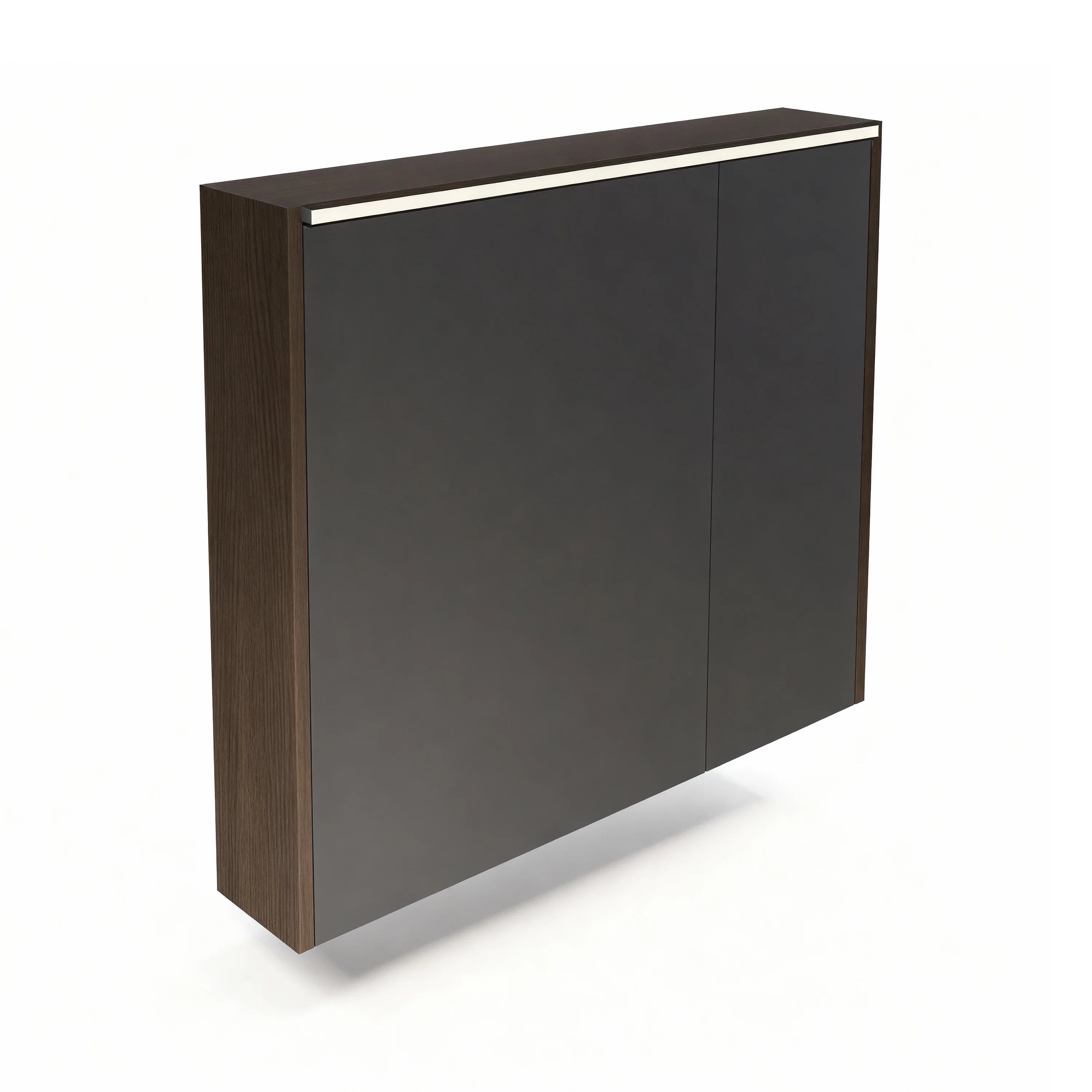 Bundle and Save: 32" Karson Oak Wall Hung Bathroom Vanity with LED Medicine Cabinet