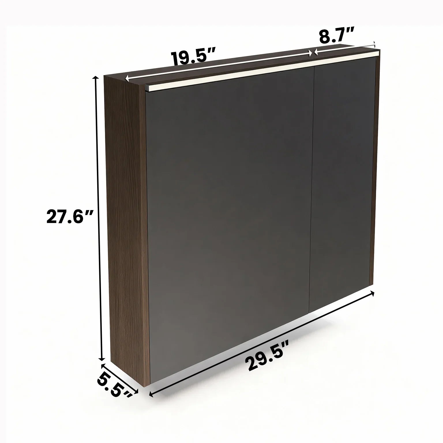 Bundle and Save: 32" Karson Oak Wall Hung Bathroom Vanity with LED Medicine Cabinet