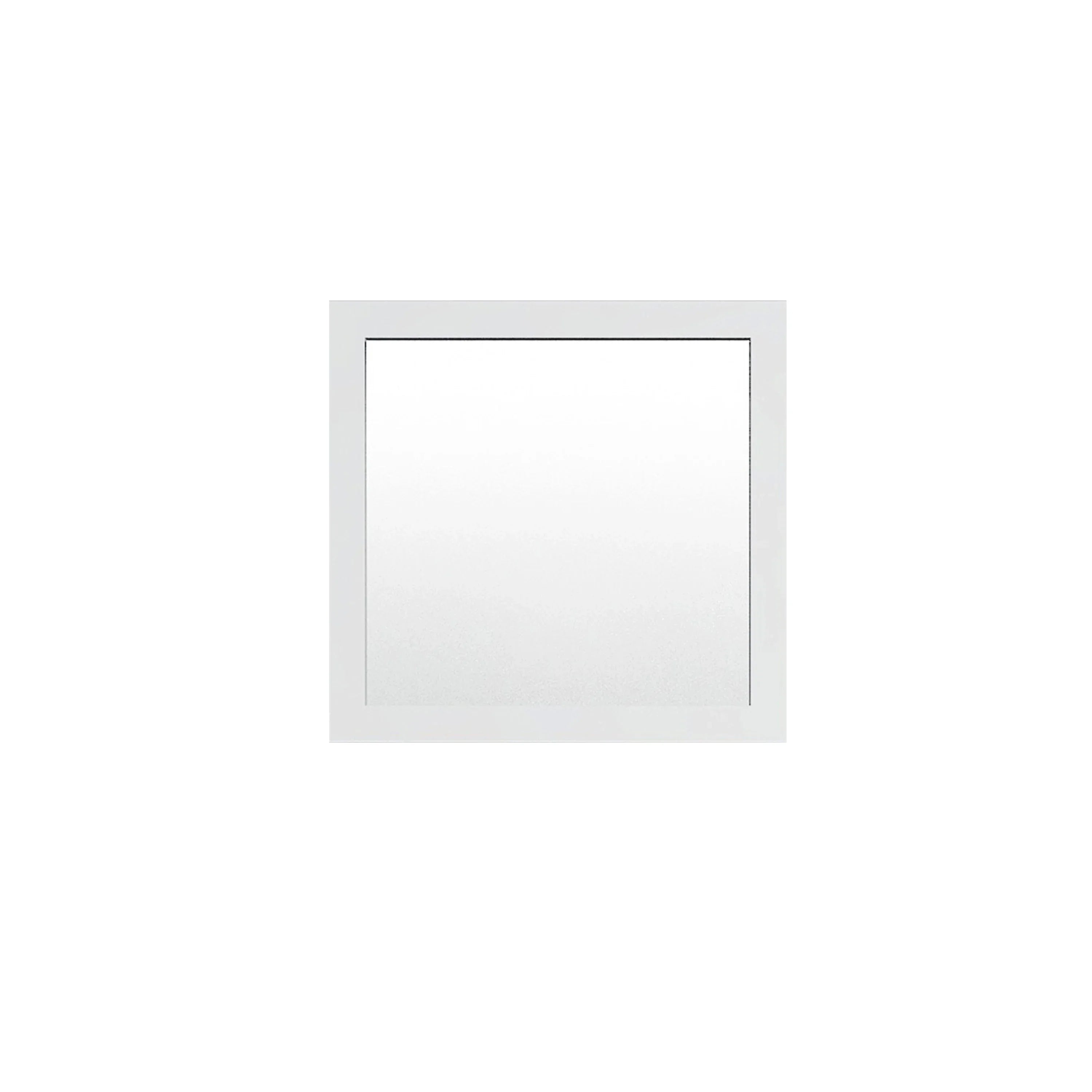 Miroir Rectangulaire Encadré en Blanc Mat 30" - Conçu pour Installation Horizontale & Verticale