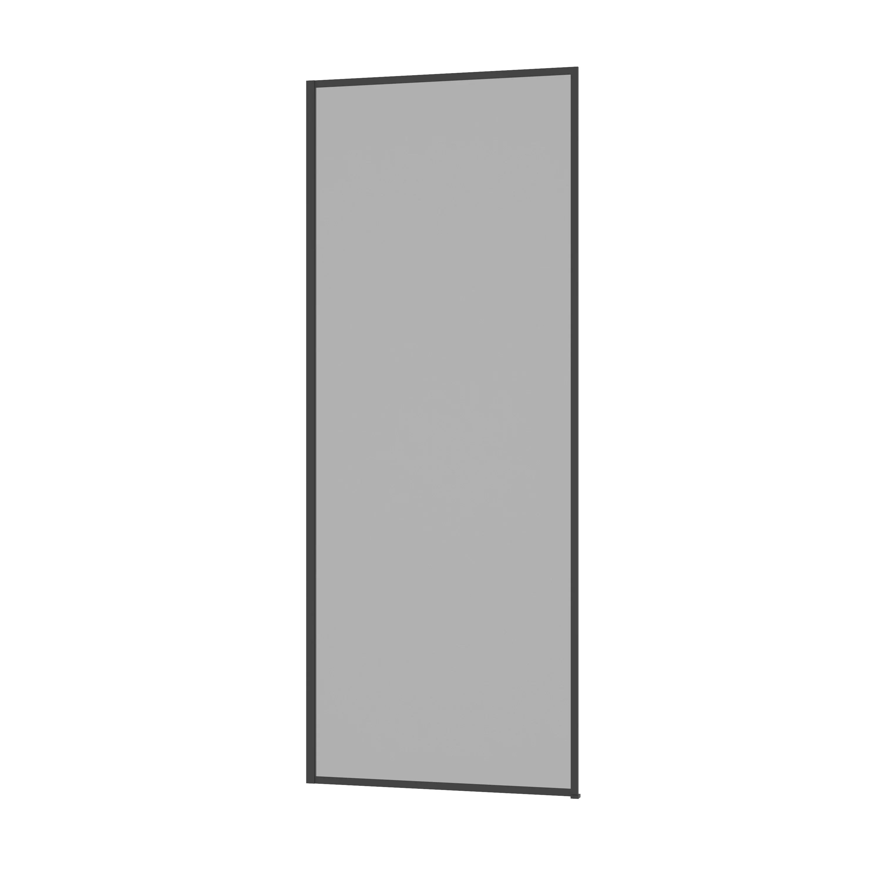 Panneau de Douche Walk-In 34po x 79po Noir Mat avec Verre Gris Teinté Réversible
