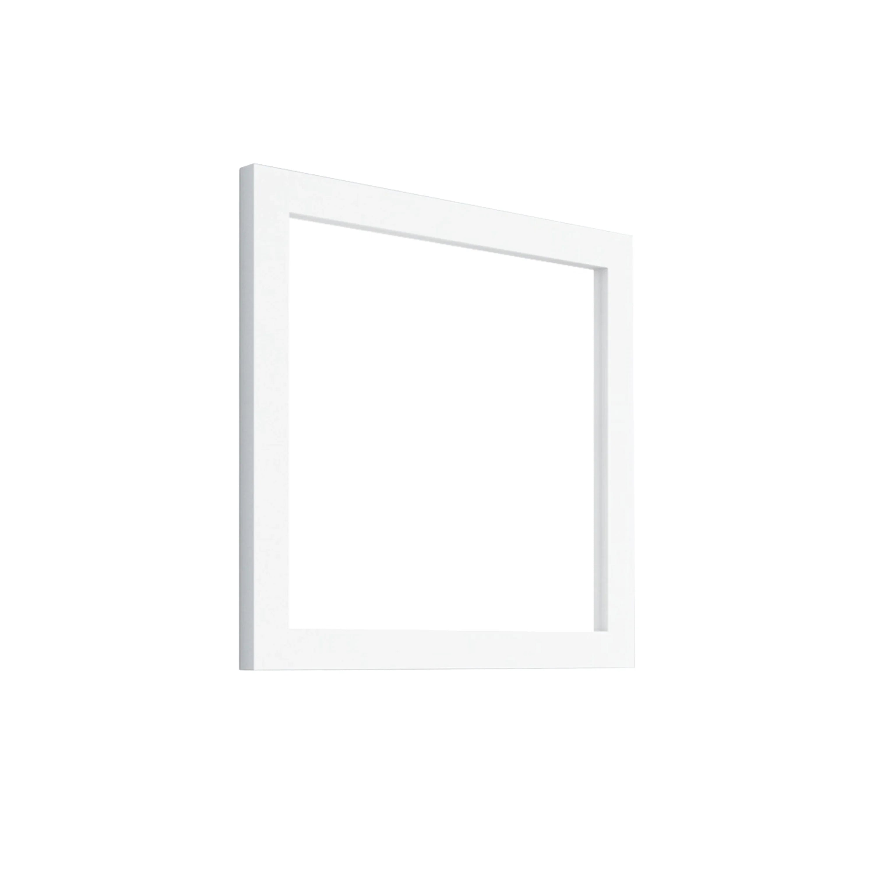 36" Matte White Rectangular Framed Bathroom Mirror
