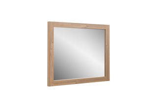 36" Rectangular Mirror with Rough Oak Frame