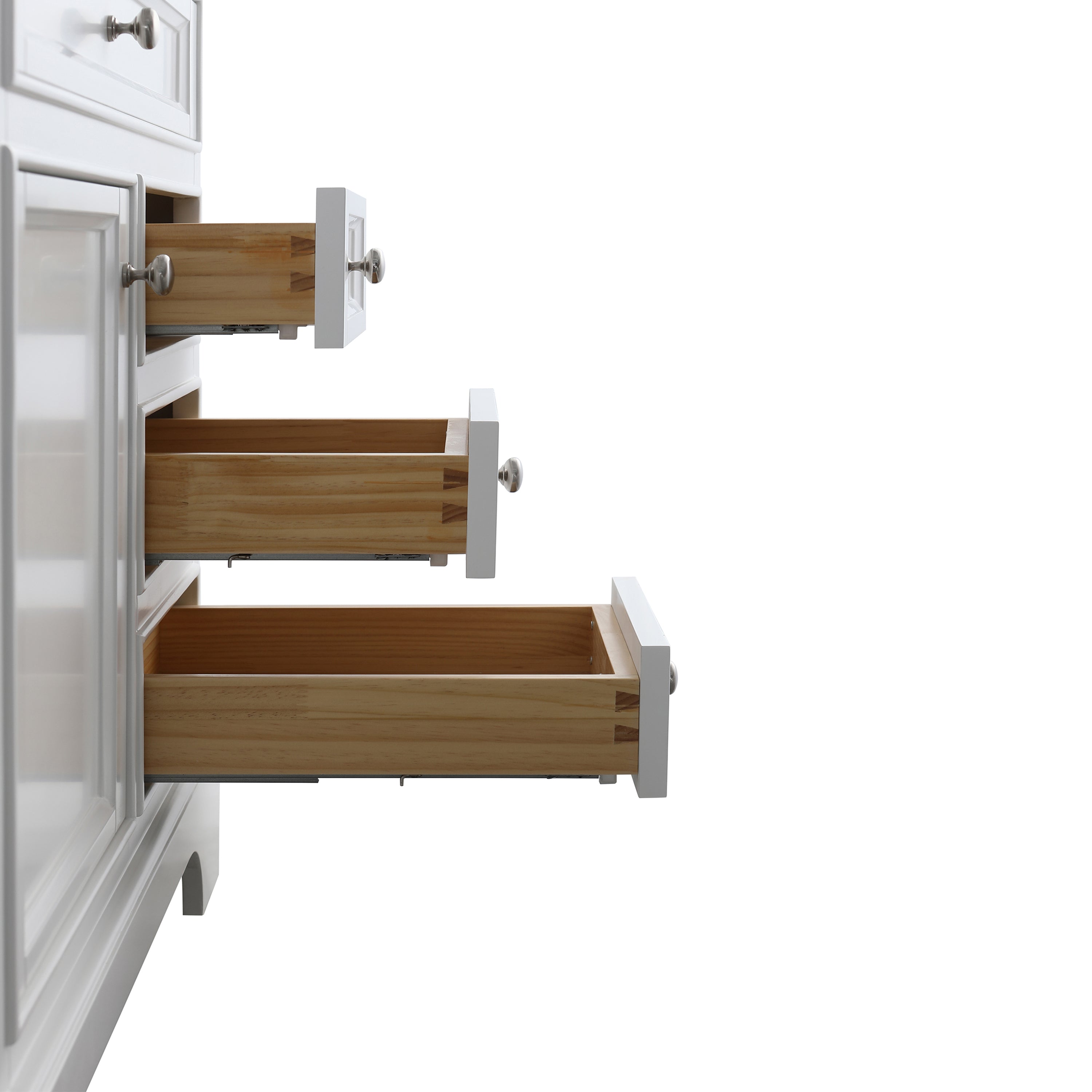 Meuble-lavabo autoportant blanc de 36 po avec comptoir en marbre blanc reconstitué