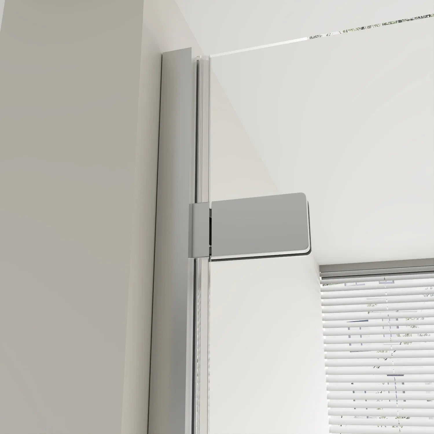 33.9"–34.3" x 79" Reversible Chrome Pivot Shower Door with Clear Tempered Glass