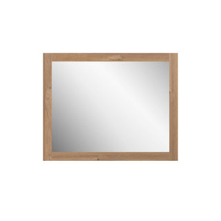 36 Rough Oak Frame Rectangular Mirror