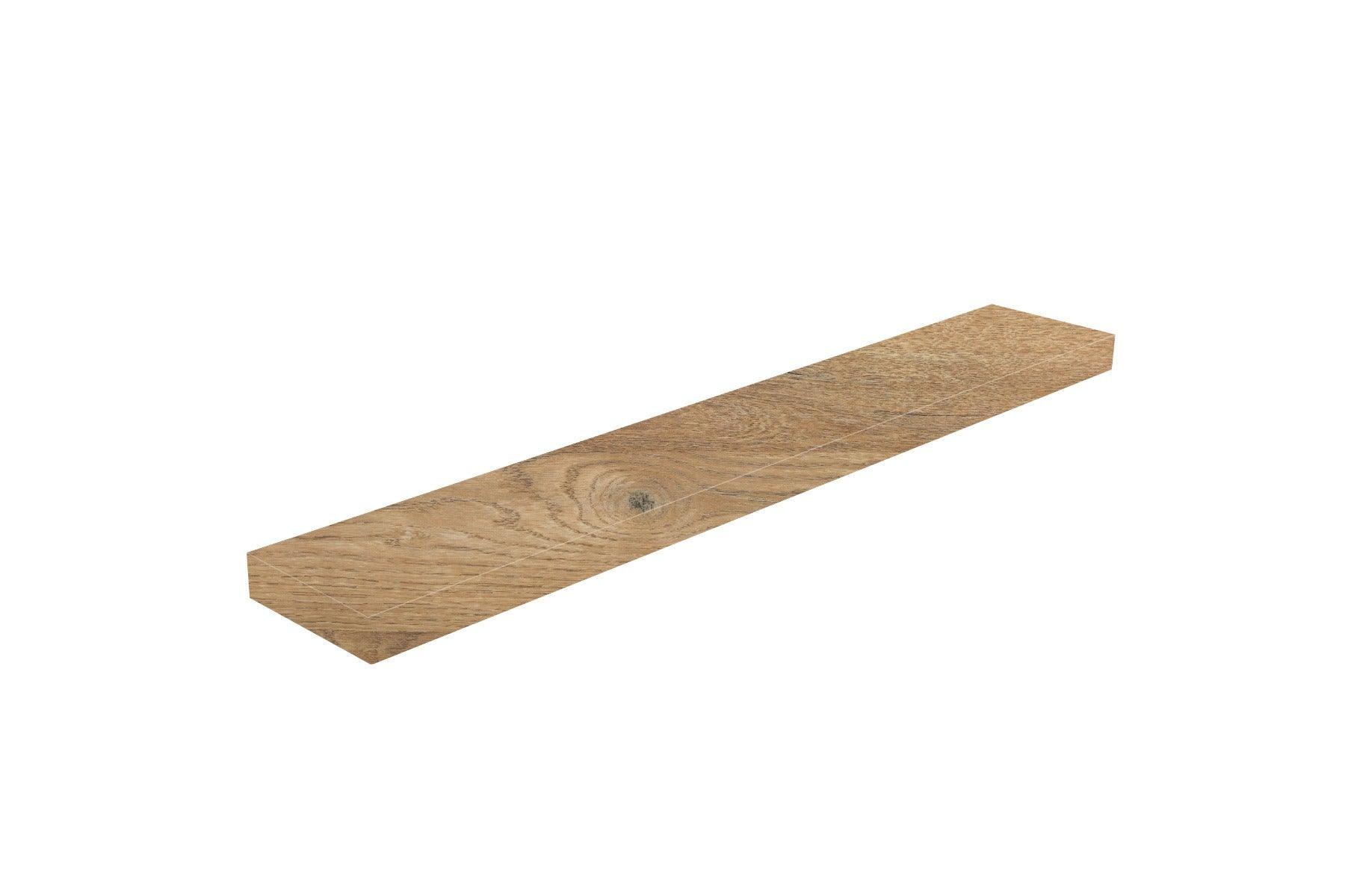 36" Wall-Mount Rough Oak Shelf - Golden Elite Deco