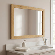 40" Frosted Oak Rectangular Framed Bathroom Mirror