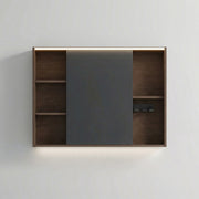 40" Hazelnut LED Medicine Cabinet with Soft-Close Doors