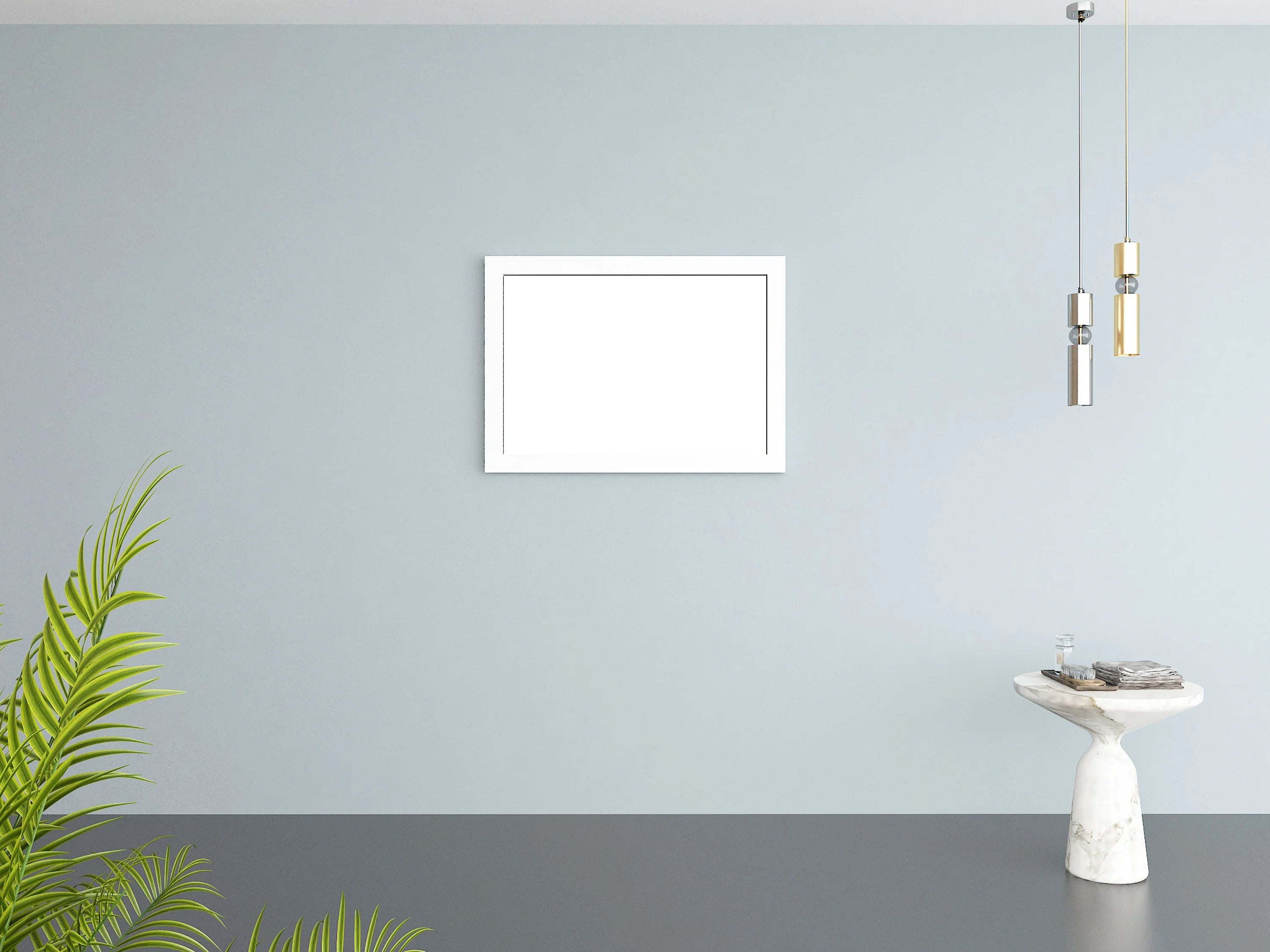 Miroir Rectangulaire Encadré Blanc Mat de 40po