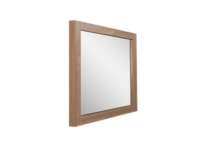 Miroir Rectangulaire de 40 po avec Cadre en Chêne Brut