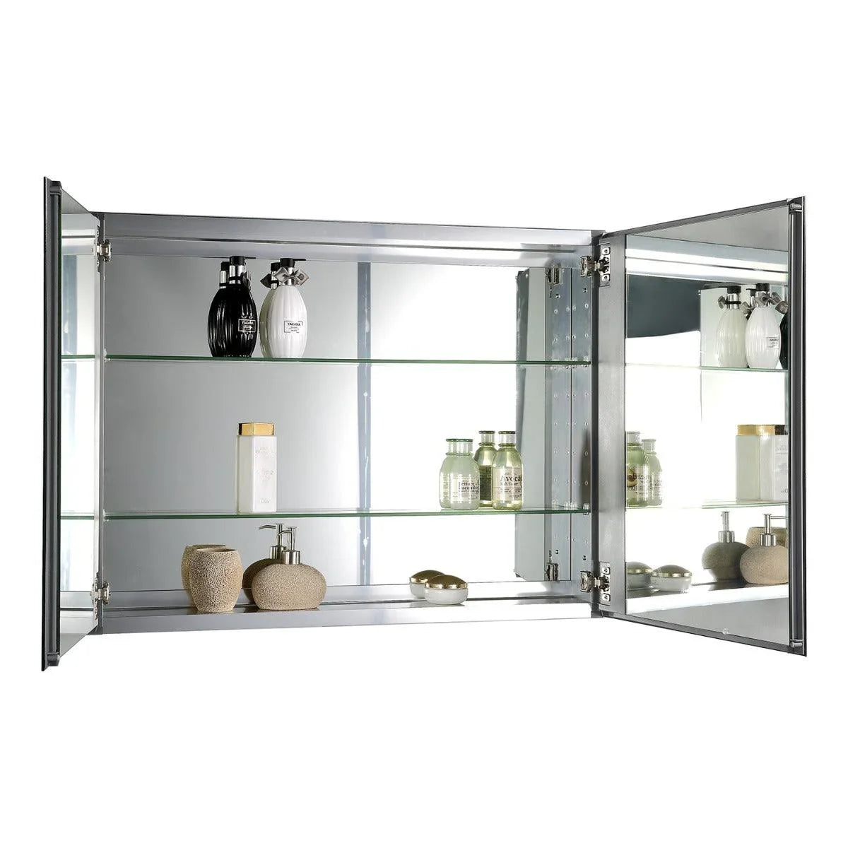 40" Medicine Cabinet - Aluminum - Golden Elite Deco