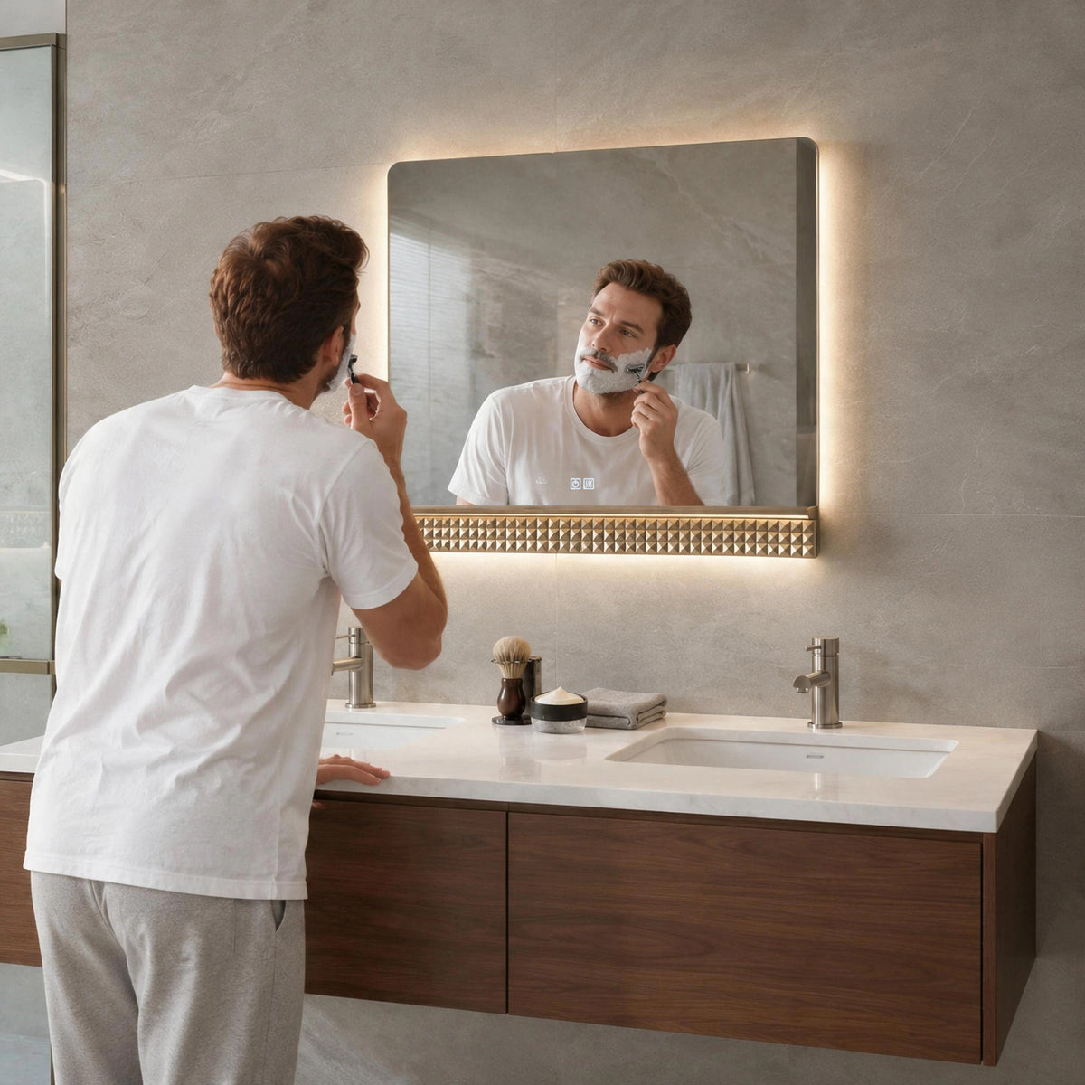46" Champagne LED Mirror