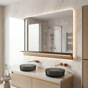 46" Champagne LED Mirror with Dimmable LED & Temperature Display