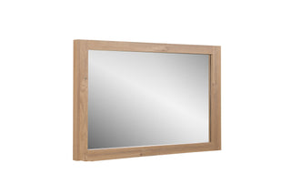 48" Rectangular Mirror with Rough Oak Frame