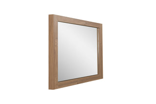 48" Rectangular Mirror with Rough Oak Frame