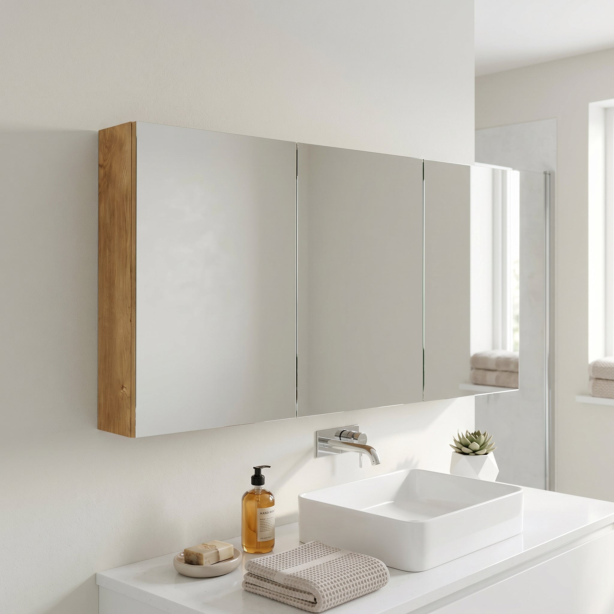 48" Frosted Oak Medicine Cabinet