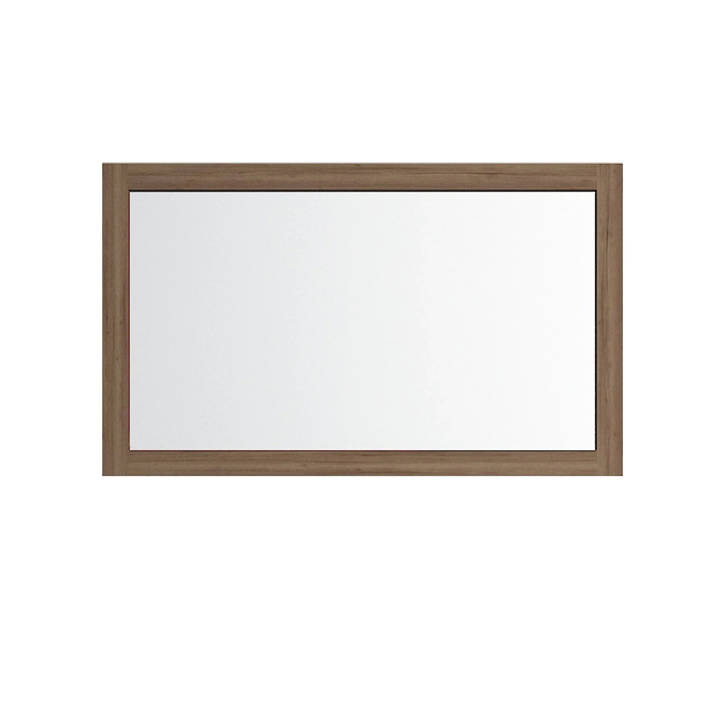 Miroir Rectangulaire Encadré en Chêne Givré 48" - Conçu pour Installation Horizontale & Verticale