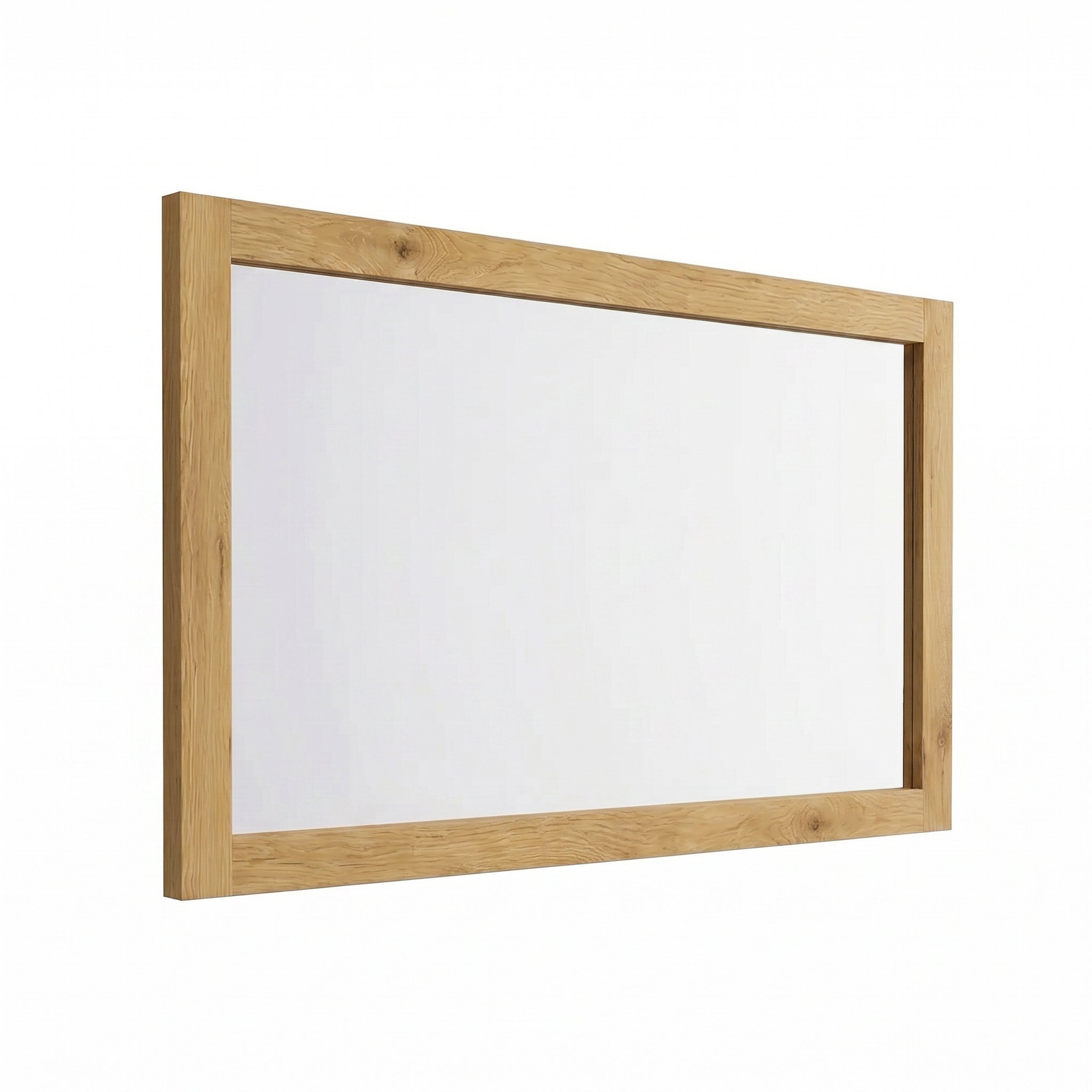 48" Frosted Oak Rectangular Framed Bathroom Mirror