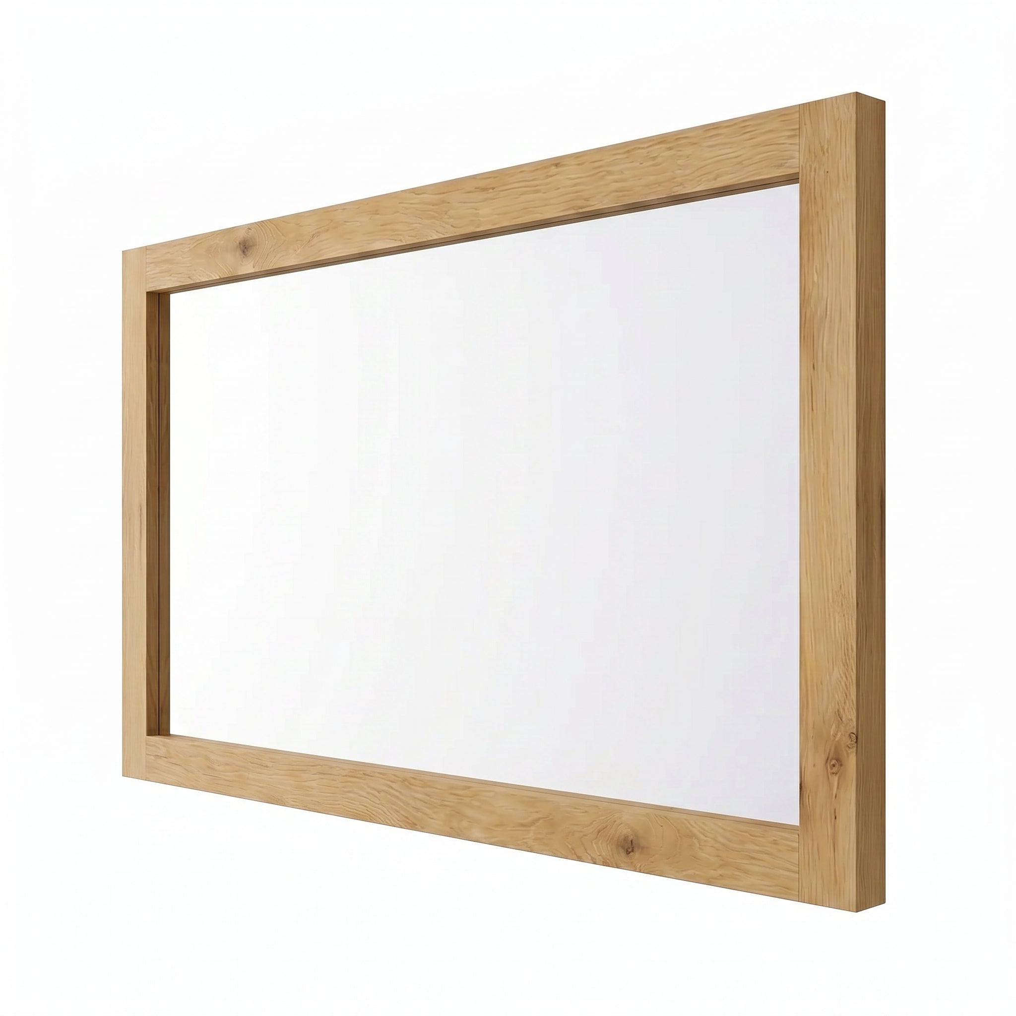 Miroir Rectangulaire Encadré Chêne Givré 48po pour Salle de Bain