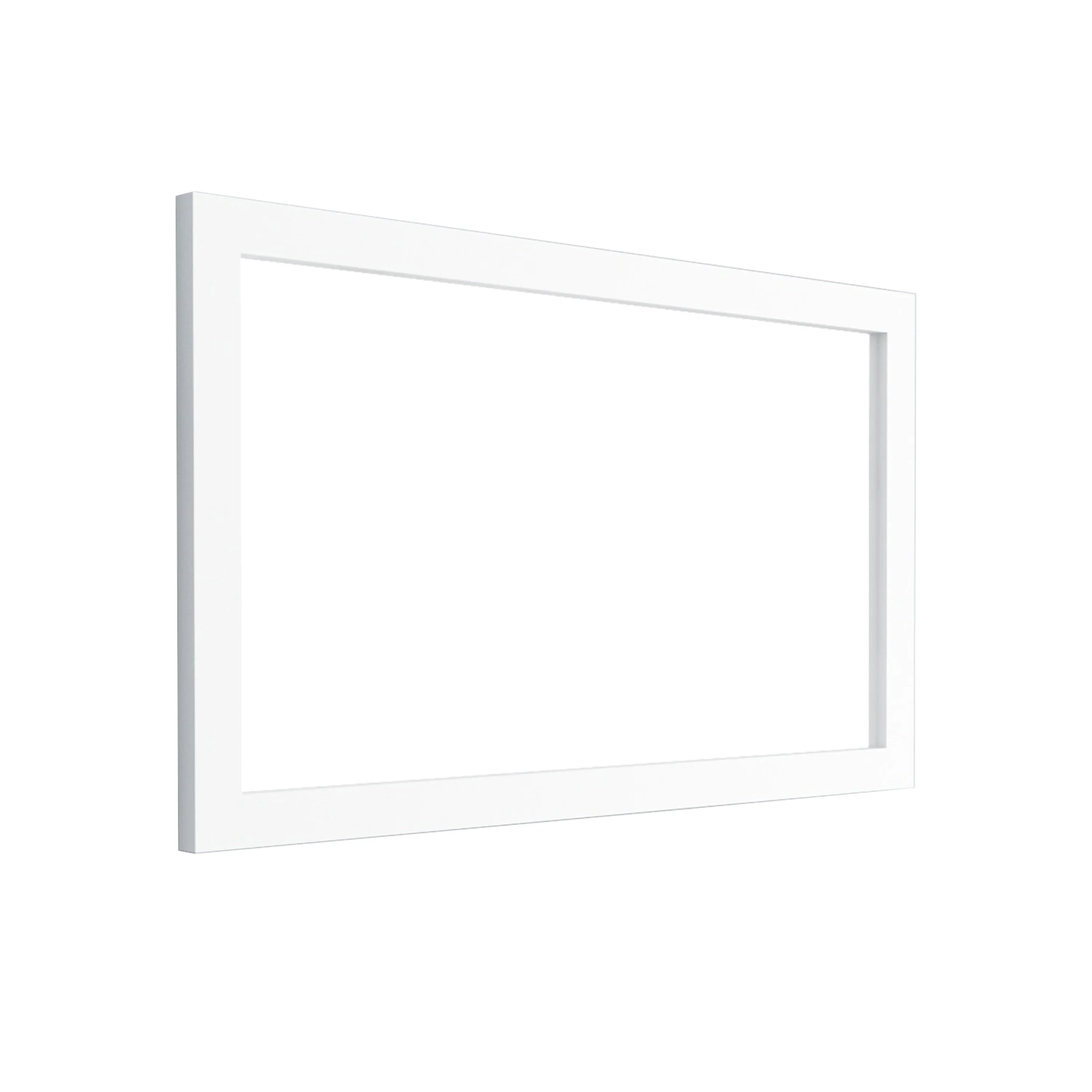 Miroir de salle de bain rectangulaire encadré blanc mat 48po
