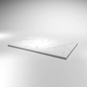 Base de douche en surface solide Calcutta blanc 48po x 32po - Réversible