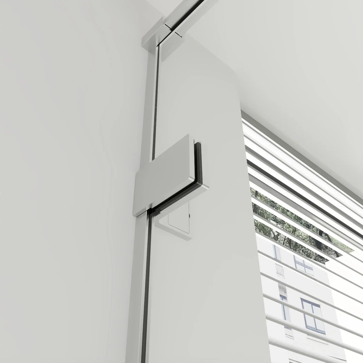 Porte de douche pivotante chromée réversible 48po x 79po avec verre trempé 8mm