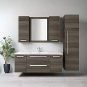 48" Zambukka Wall Mount Single Sink Bathroom Vanity with White Acrylic Countertop : Silhouette