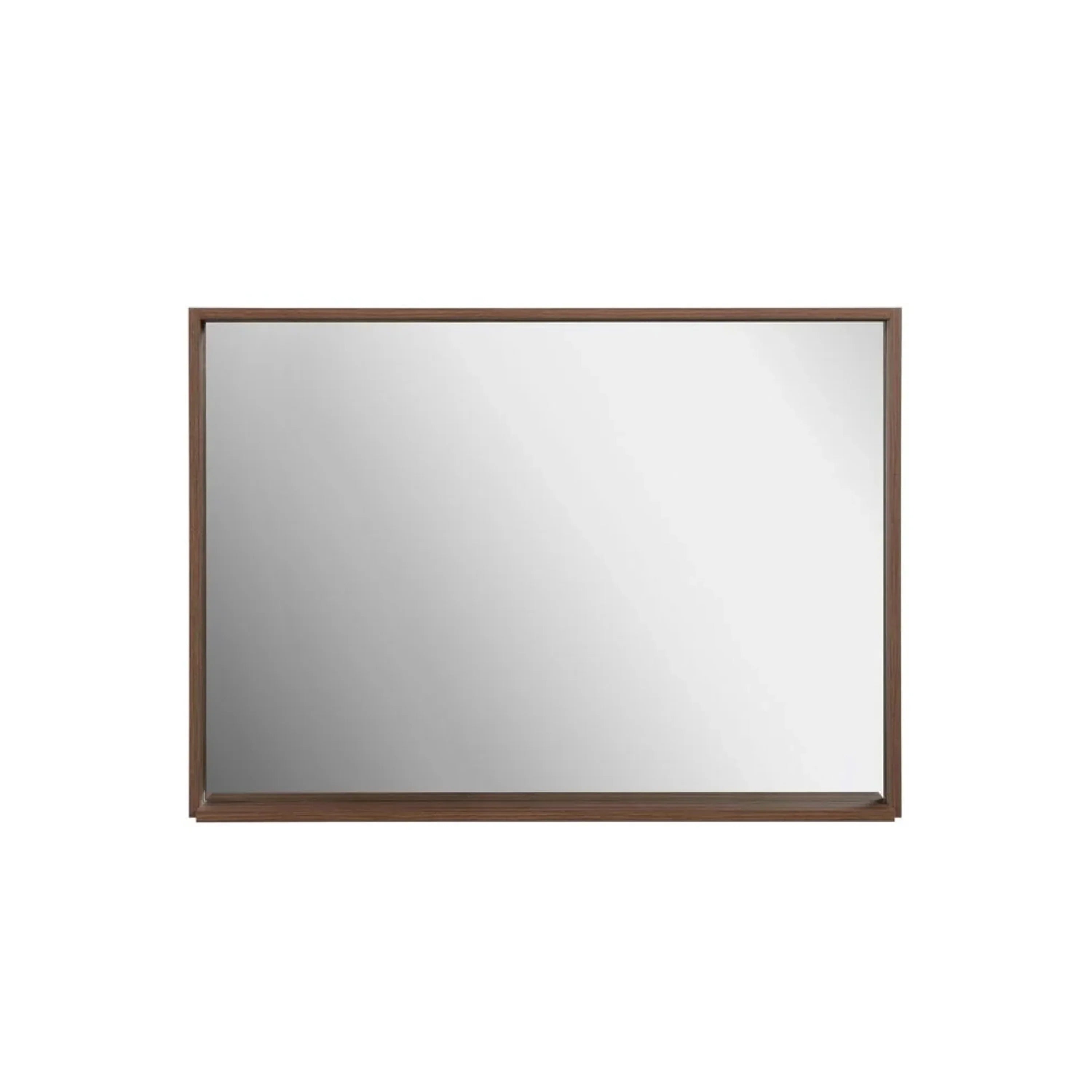 48" Walnut Rectangular Framed Bathroom Mirror