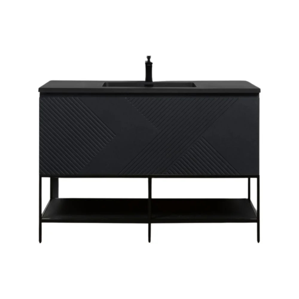 48 inch Black Bathroom Vanity
