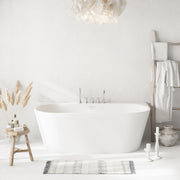 60" Vienna Freestanding Glossy White Acrylic Bathtub