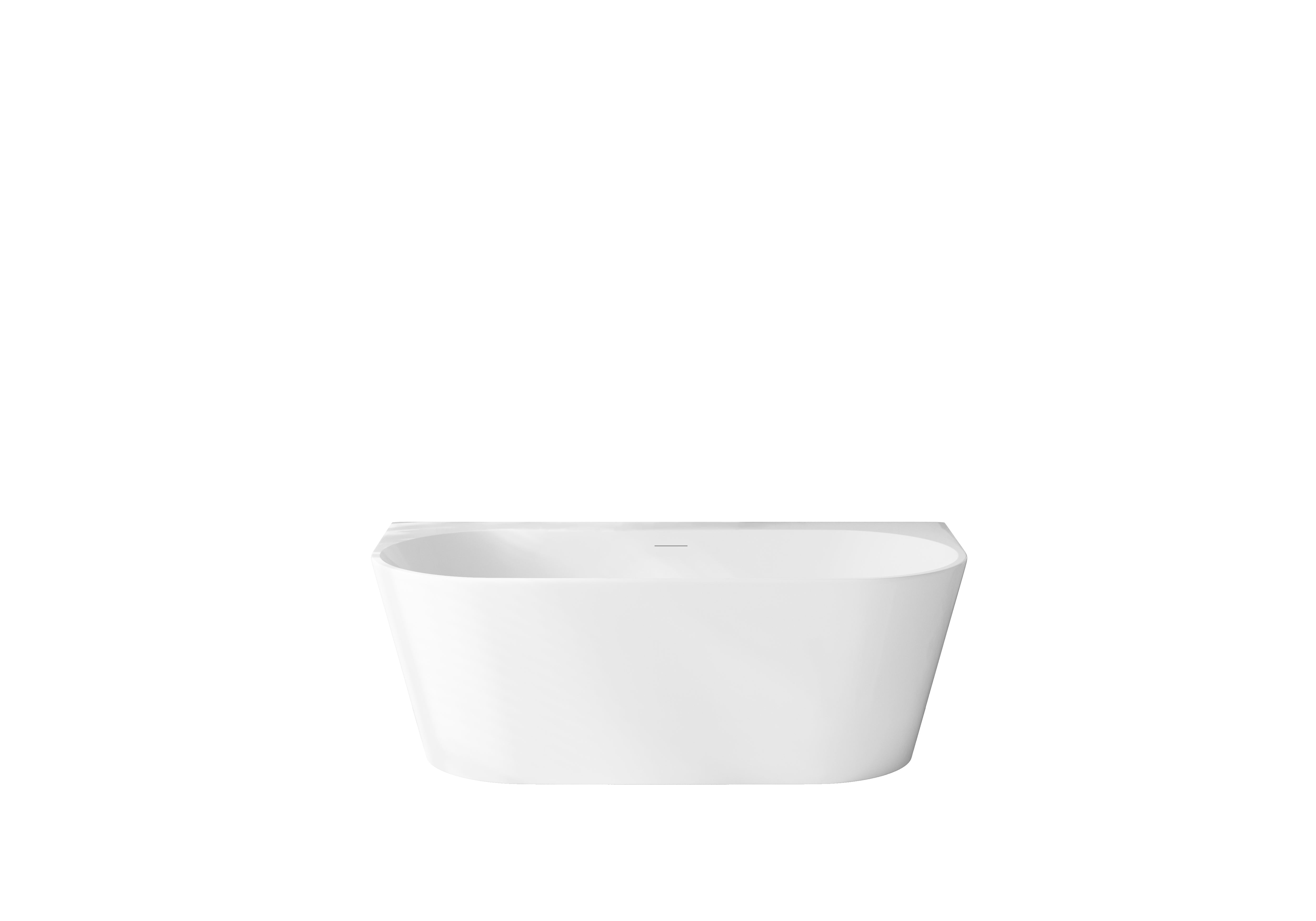 60" Vienna Freestanding Glossy White Acrylic Bathtub