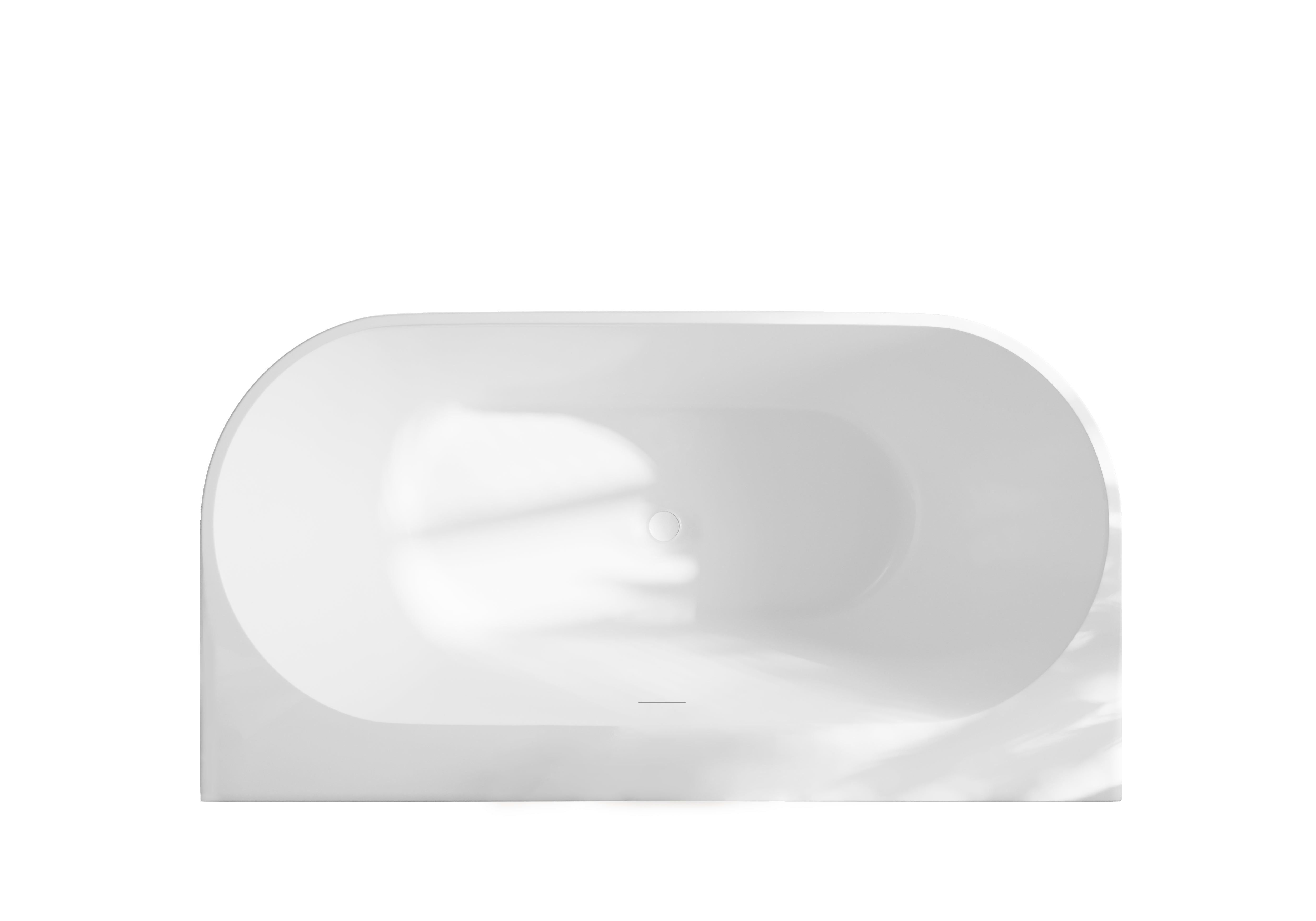 60" Vienna Freestanding Glossy White Acrylic Bathtub