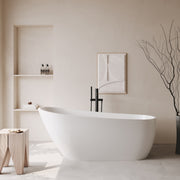 60" Aria Freestanding Bathtub - Glossy White Acrylic