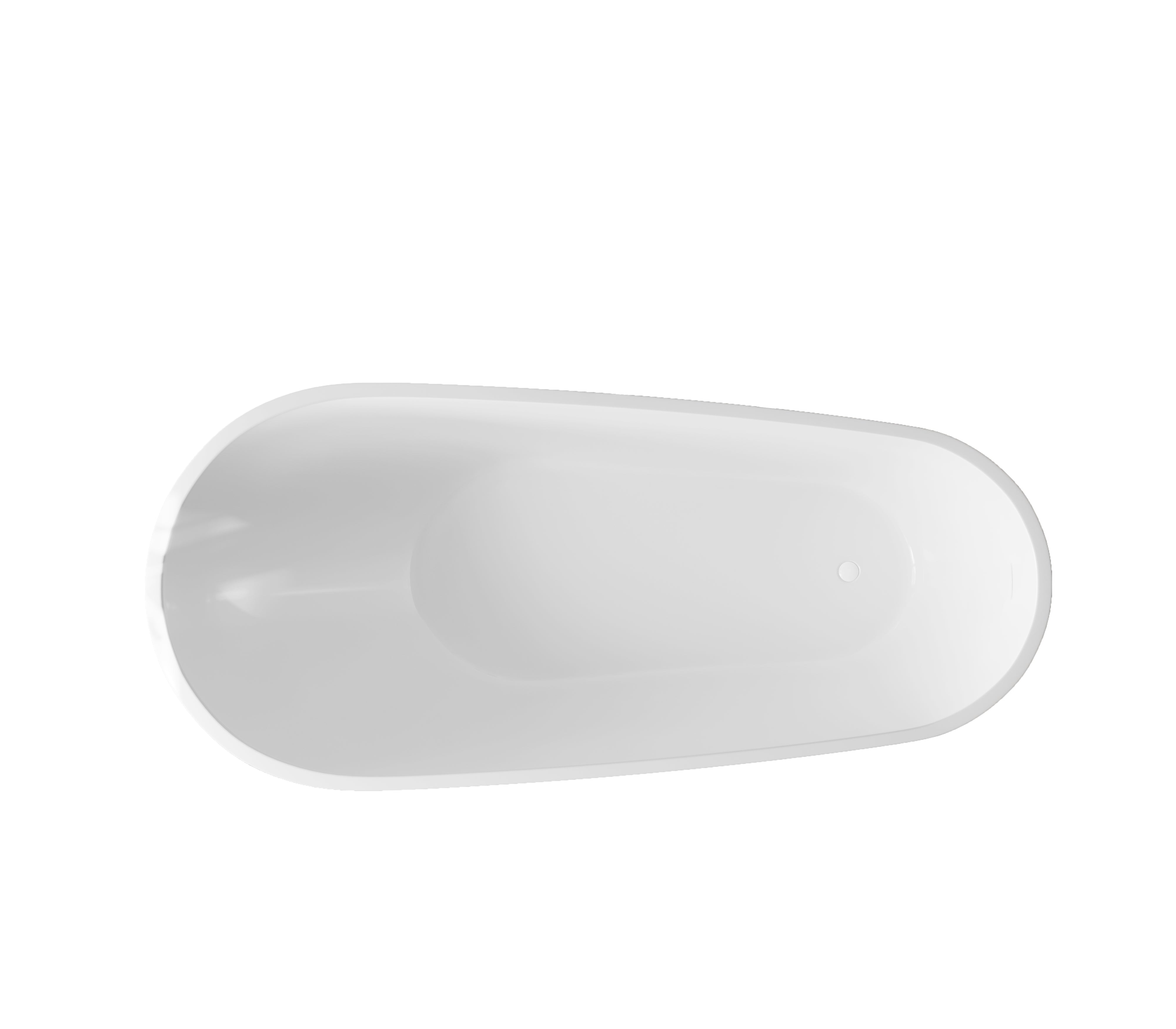 60" Aria Freestanding Bathtub - Glossy White Acrylic