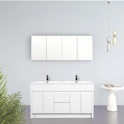 60" Frosted Oak Medicine Cabinet