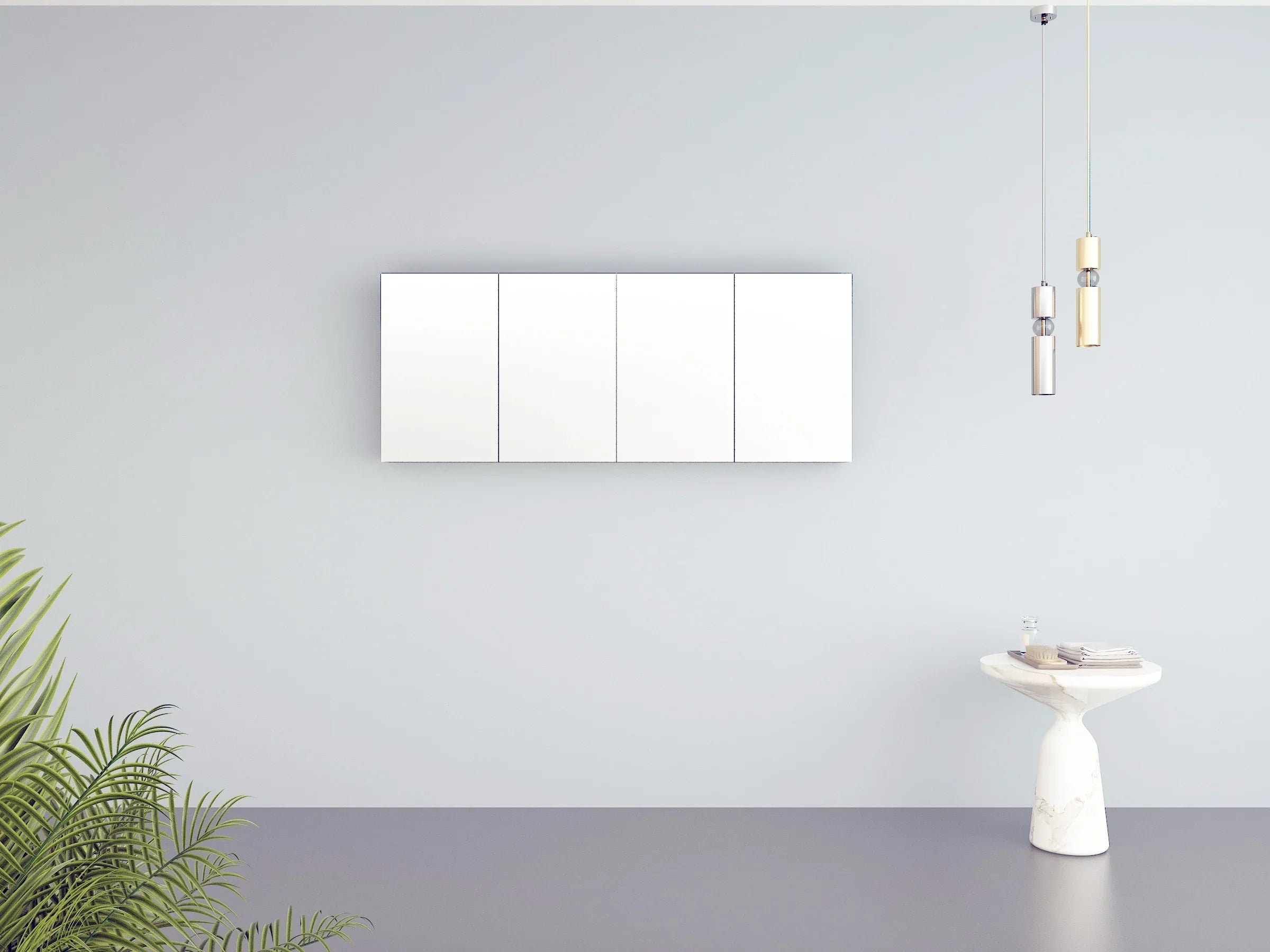 60" Frosted Oak Medicine Cabinet
