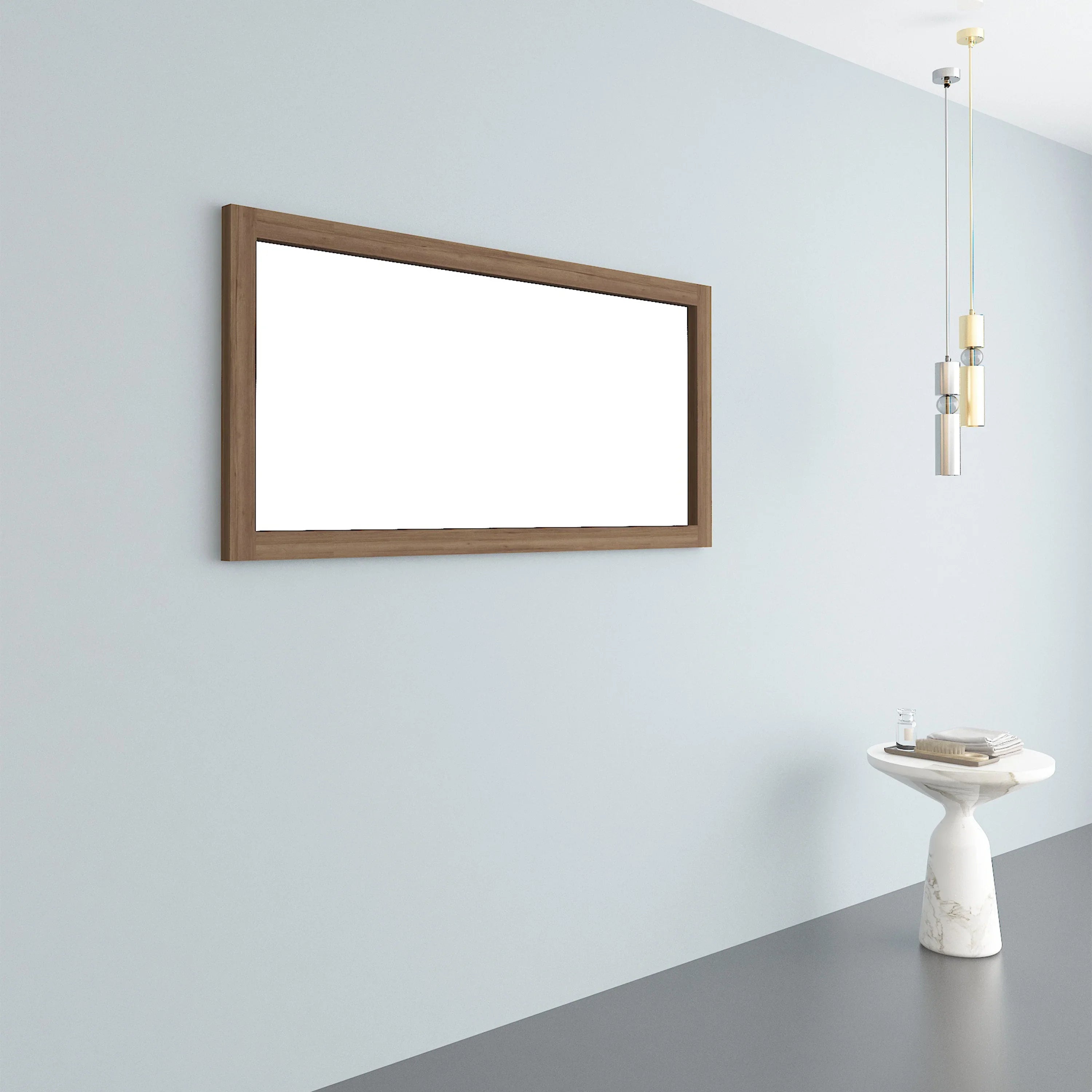 Miroir Rectangulaire 60po en Chêne Givré avec Installation Double
