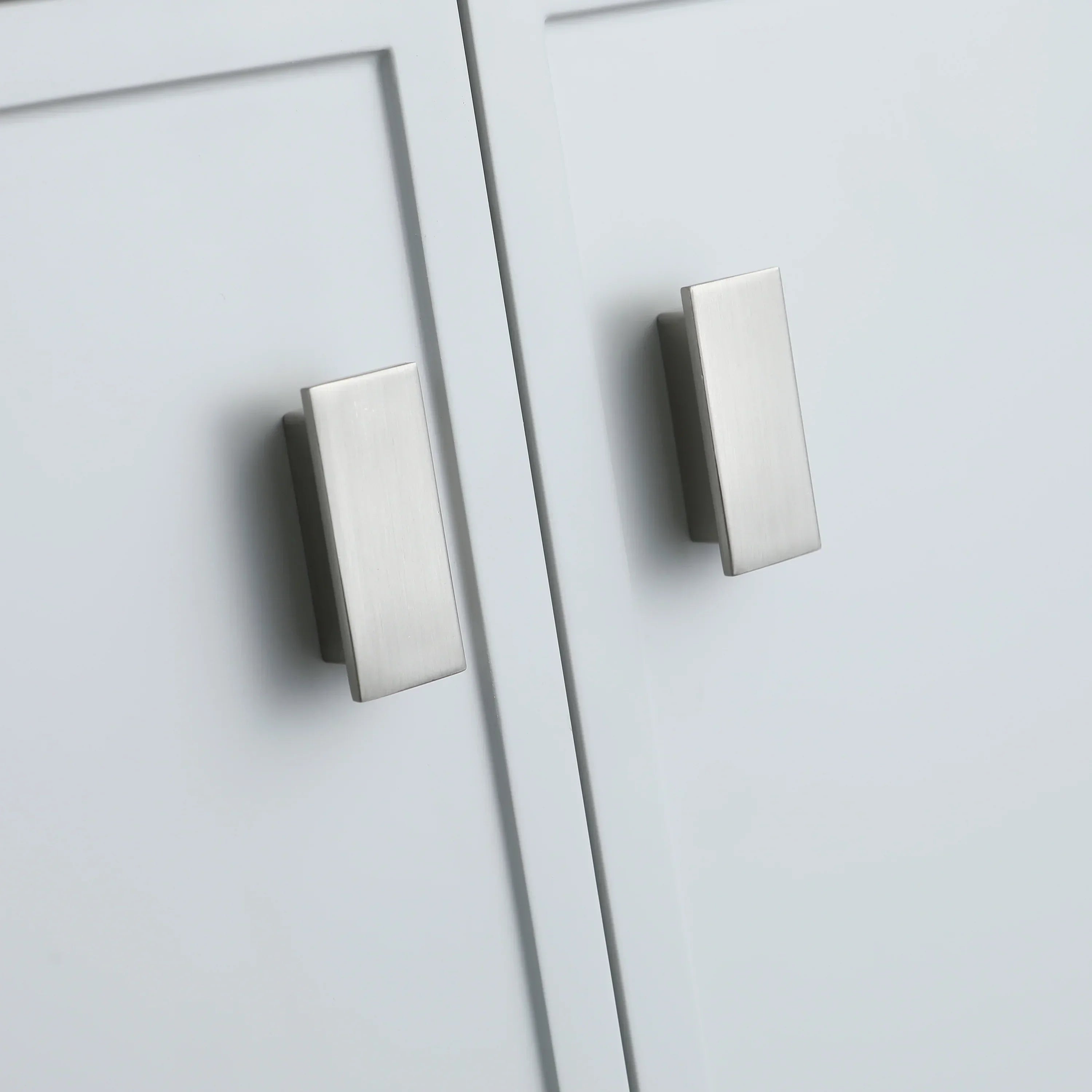 60" Hampton Grey Double Sink Freestanding Vanity with Pure White Quartz Countertop