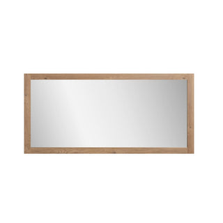 60-Inch Rectangular Mirror with Rough Oak Frame